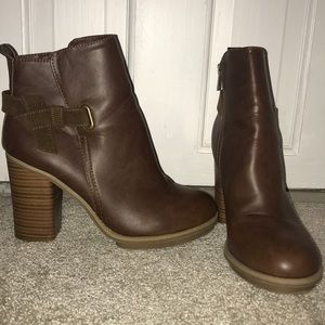 Brown Leather Booties